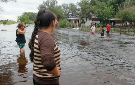 inundación en Agua Azul, provincia de Tucumán, Argentina
