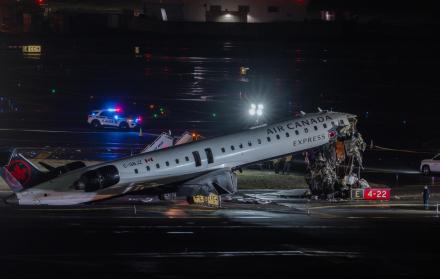 accidente de un avión de Air Canada en el aeropuerto