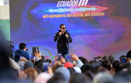 El presidente Daniel Noboa cumplió agenda en el sur de la capital.