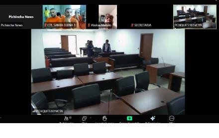 El alcalde de Guayaquil, Aquiles Álvarez, asiste a la audiencia de apelación de su prisión preventiva en el caso Goleada.