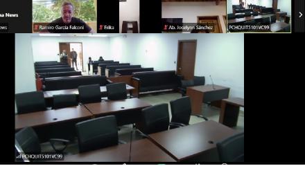 La audiencia de apelación de Aquiles Álvarez por el caso Goleada se desarrolla de forma virtual y presencial en la Corte Provincial de Pichincha.