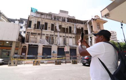 deterioro de la Casa Tola en el centro de Guayaquil