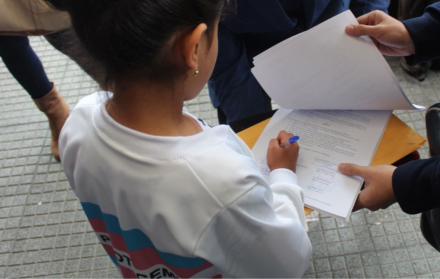 En 2018, una foto de Amada, cuando tenía 11 años. Hoy tiene 17 años y habló con los jueces de la Corte.