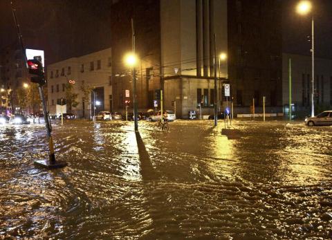 El mal tiempo azota el norte de Italia y provoca graves inundaciones en Mil&aacute;n
