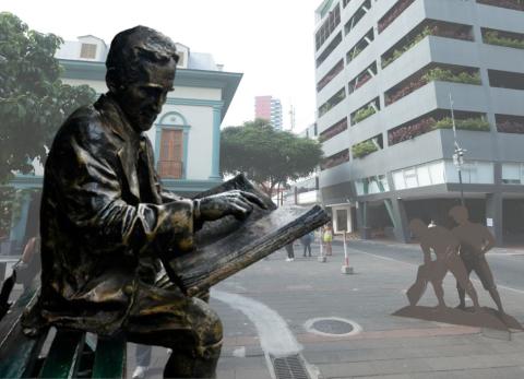 Escultura de José Joaquín de Olmedo en calle Panamá: por esto la moverá el Municipio