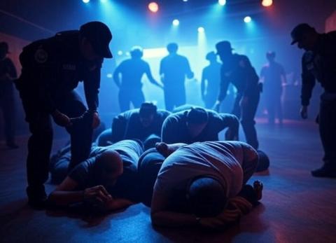 VIDEO | Policía detiene a 4 sujetos armados en discoteca de Urdenor