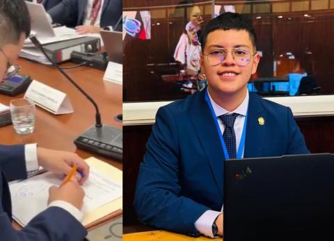 Asambleísta de ADN es criticado por dibujar mientras fiscalizan contratos con Progen