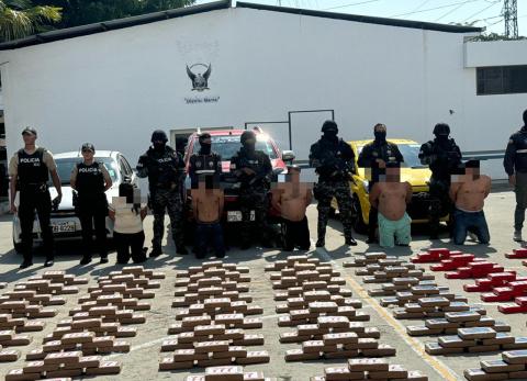 Golpe al narco en zona rural de Manta: droga valorada en $3 millones y 6 capturados