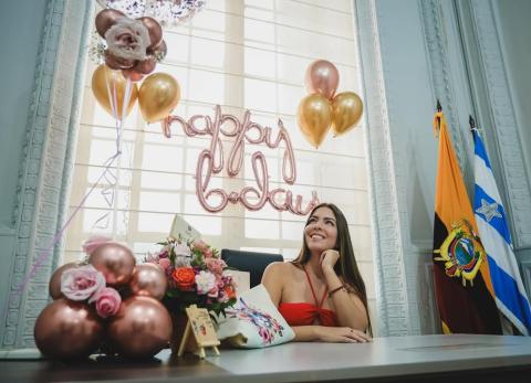 Así celebró sus 34 años Tatiana Coronel, la vicealcaldesa de Guayaquil