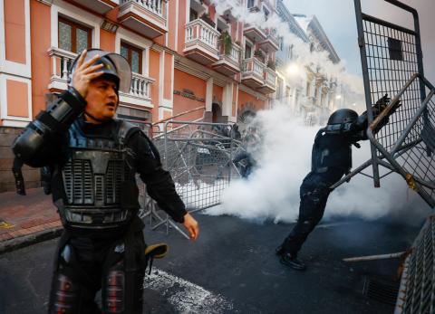 Protestas en Ecuador por fin del subsidio al diésel dejan diez detenidos