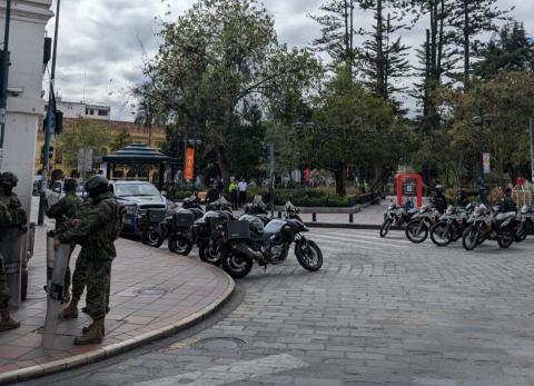 Cuenca amanece vallada por visita del presidente Daniel Noboa