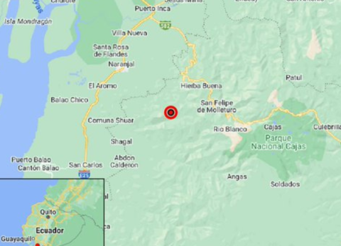 Temblor de magnitud 4.4 sacude el sur de Ecuador este domingo 26 de octubre