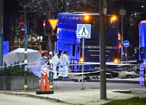 Varios muertos y heridos tras atropello por autob&uacute;s en el centro de Estocolmo