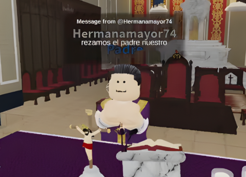Cientos de j&oacute;venes asisten a misas virtuales en una iglesia del mundo Roblox, en Per&uacute;