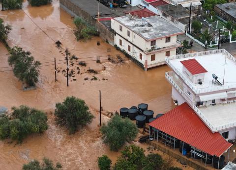 El temporal que azota Grecia inunda casas en Atenas y provoca caos en todo el pa&iacute;s