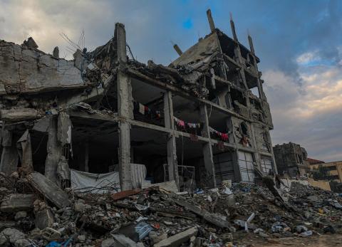 La Defensa Civil de Gaza reporta 17 edificios colapsados por las fuertes lluvias