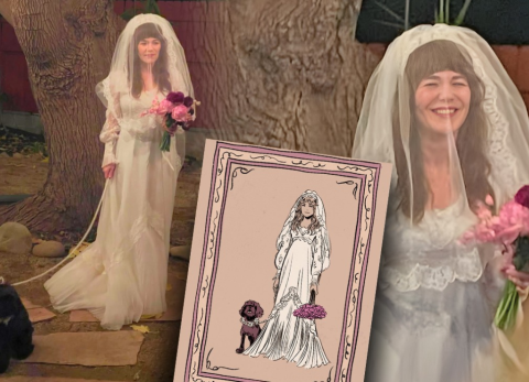 Jenny Lewis se casa con su perro Bobby Rhubarb y celebra as&iacute; sus 50 a&ntilde;os