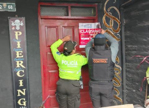 Local de tatuajes fue clausurado en Quito por presunta venta de marihuana
