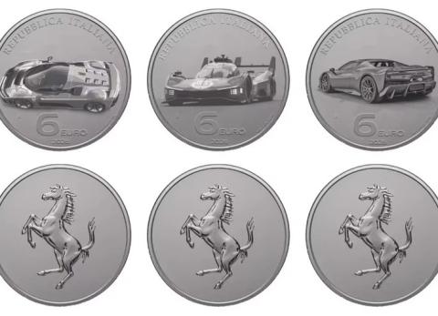 Ferrari lanza moneda de 100 euros por el 499P y su motor V6 h&iacute;brido