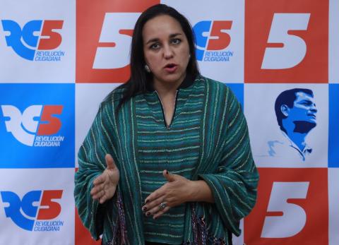Gabriela Rivadeneira: "La intenci&oacute;n de Daniel Noboa es aniquilar a la RC"