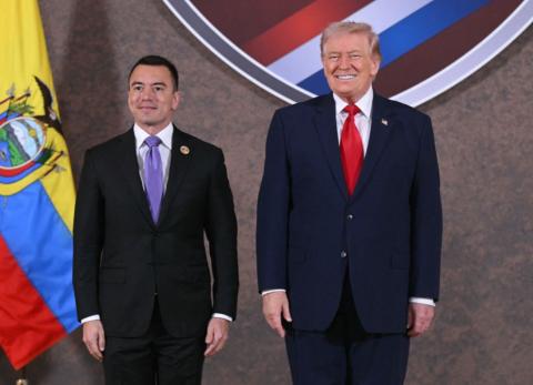 Daniel Noboa participa de la primera cumbre "Escudo de las Am&eacute;ricas" de Donald Trump