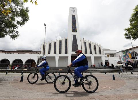 Policiclos llegan a Tumbaco para recuperar espacios y prevenir delitos