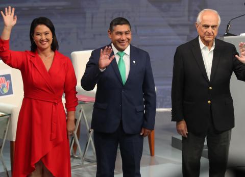 Fujimori y L&oacute;pez Aliaga bajo fuego cruzado en el debate presidencial de Per&uacute;