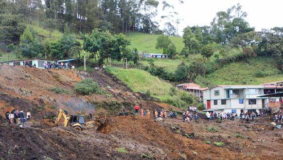 Deslizamiento de tierra en Colombia
