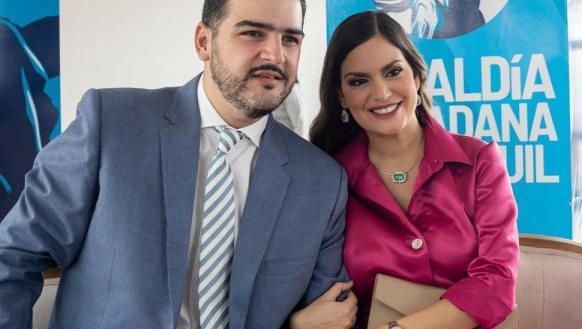 Aquiles Alvarez y su esposa Fiorella Ycaza