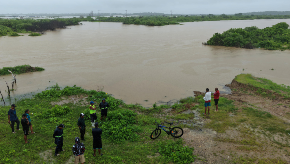 Inundación del 4 de marzo de 2026, en Chanduy, Santa Elena.