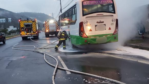 Incendio bus Quito