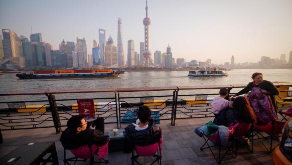 paisaje urbano de Shanghai.