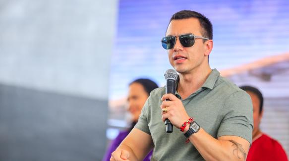 Daniel Noboa rechazó que se haya alterado el porcentaje establecido por la Constitución.