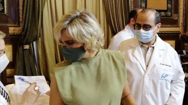 La alcalddsa, Cynthia Viteri, en el informe sobre las cifras del coronavirus en Guayaquil