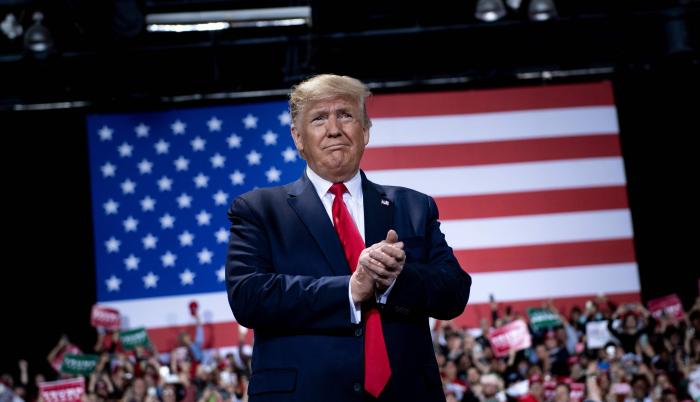 Trump addresses rally