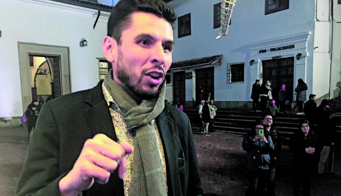 En la foto aparece Edwin Peña representante del Turismo en Bogatá