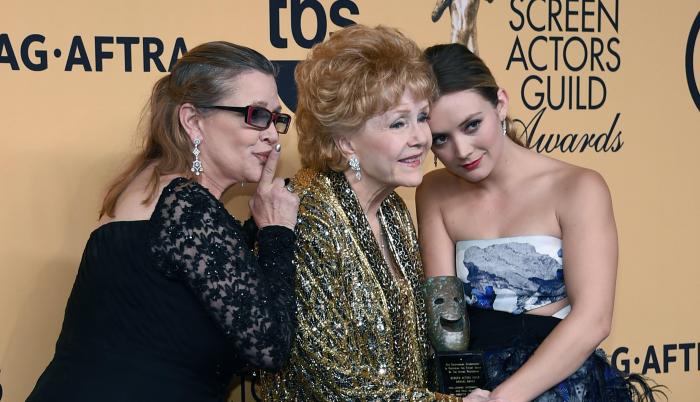 Billie Lourd, Carrie Fisher y Debbie Reynolds