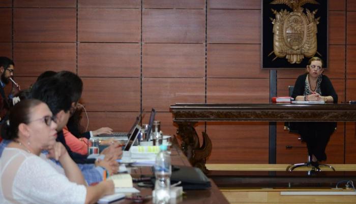 Jueza Daniella Camacho, audiencia de revisión de medidas cautelares. 4 de enero de 2020.