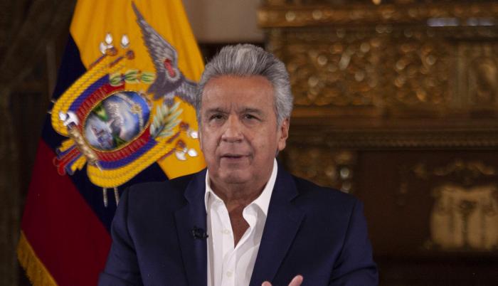 Entrevista virtual a Lenín Moreno, viernes 23 de mayo de 2020. Foto: Presidencia