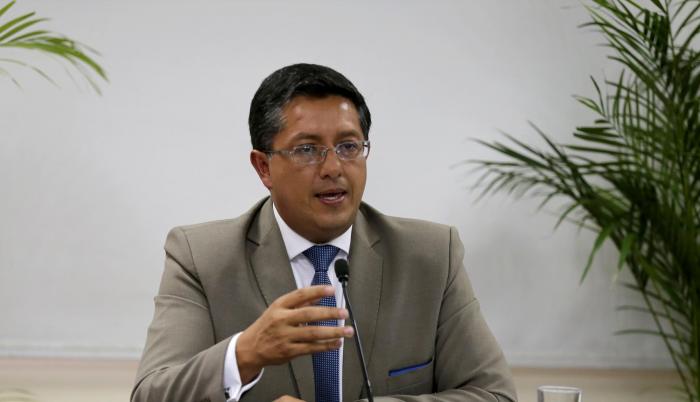 Rueda de prensa de Christian Cruz, actual presidente del Cpccs.