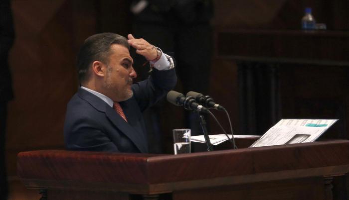José Serrano y el fiscal Carlos Baca Mancheno comparecieron al Pleno. Ambos tuvieron suertes negativas tras la votación del Pleno.
