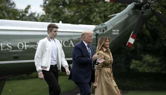 trump-barron-coronavirus-covid-positivo-melania-donald