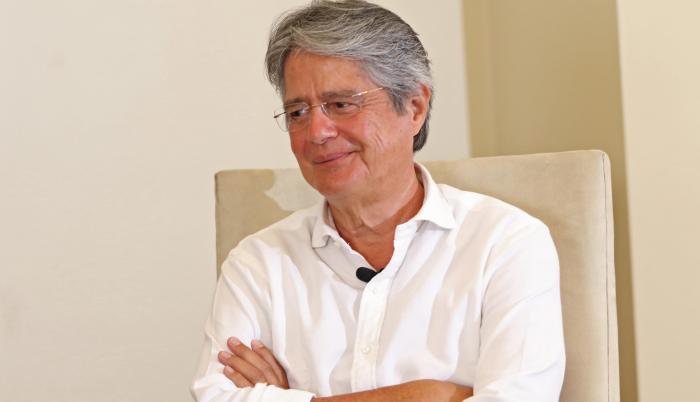 Guillermo Lasso en entrevista para las elecciones 2021