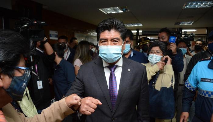 Jorge Yunda el día de su remoción, 2 jun. 21