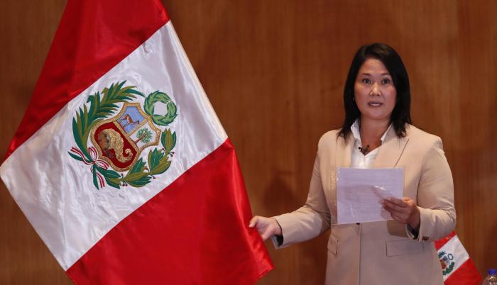 Imagen de archivo de la candidata Keiko Fujimori, del partido Fuerza Popular.