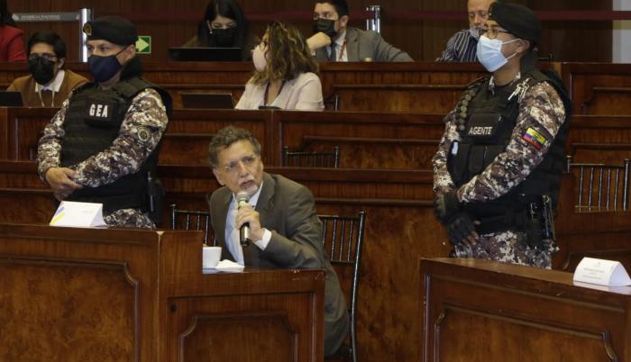 Pablo Celi en el juicio político en su contra, 26 jul. 21