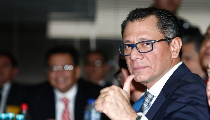 El exvicepresidente de Ecuador Jorge Glas (c), sen una fotografía de archivo.
