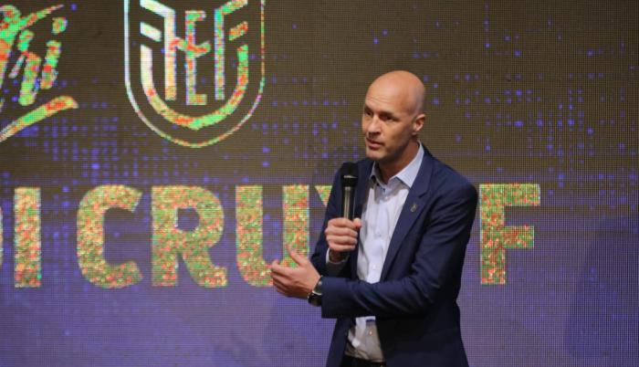 Jordi Cruyff, en su nombramiento como técnico de Ecuador.