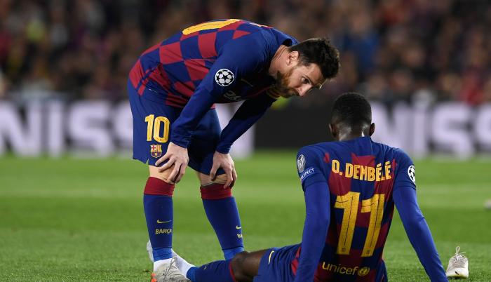 Messi y Dembélé - Barcelona