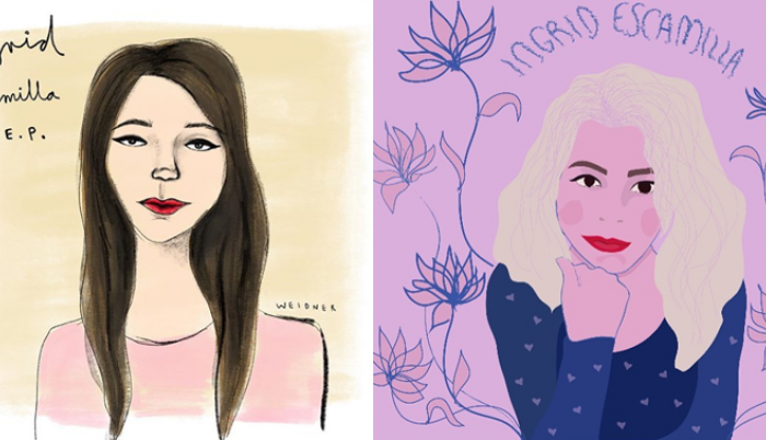 Ilustraciones sobre Ingrid Escamilla, víctima de femicidio en México. Febrero 2020. Cortesía.